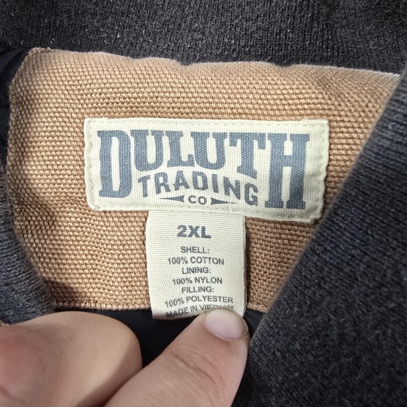 Duluth Trading Co Vest Mens 2XL Brown Quilted Lined Workwear Utility Pockets‎ - Picture 3 of 12